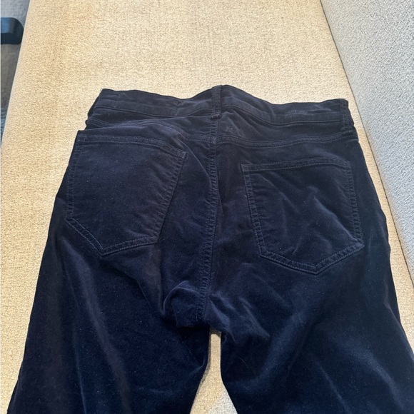 Rag & Bone front zipper with snaps dark Clancy velvet pants - Picture 3 of 6